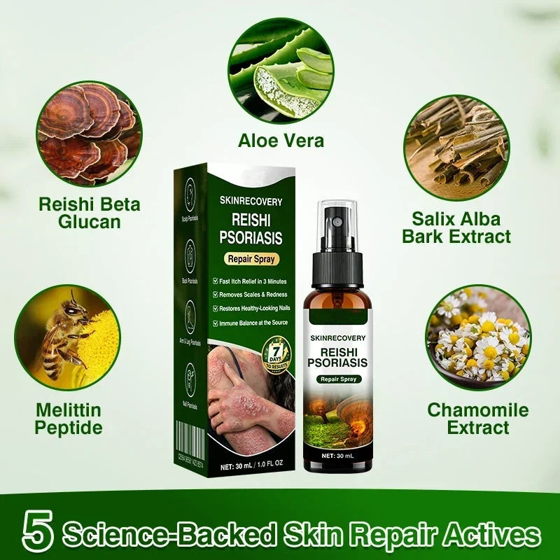 🇺🇸🏆👨‍⚕️✅SkinRecovery Reishi Psoriasis Repair Spray