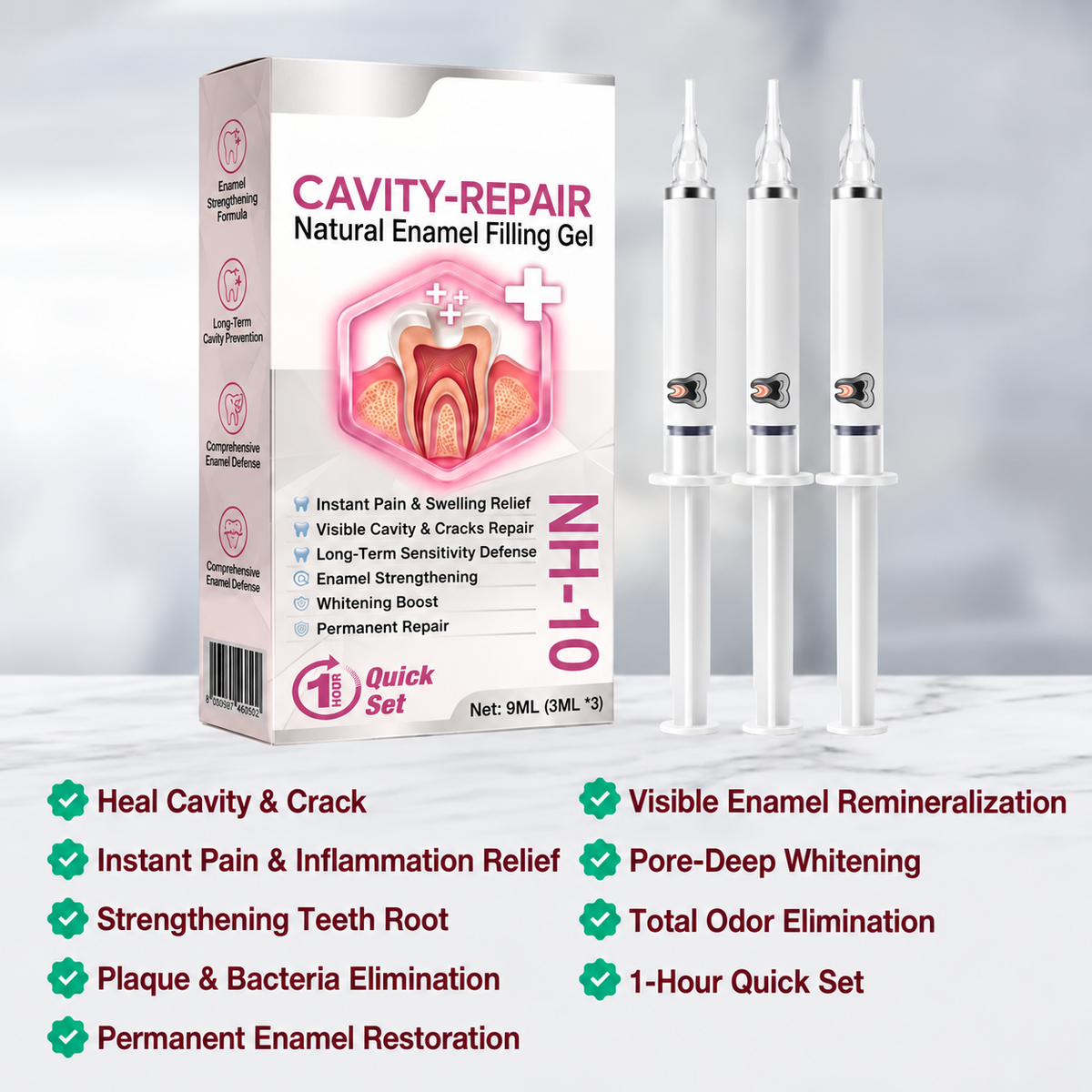 Cavity-Repair Natural Enamel Filling Gel