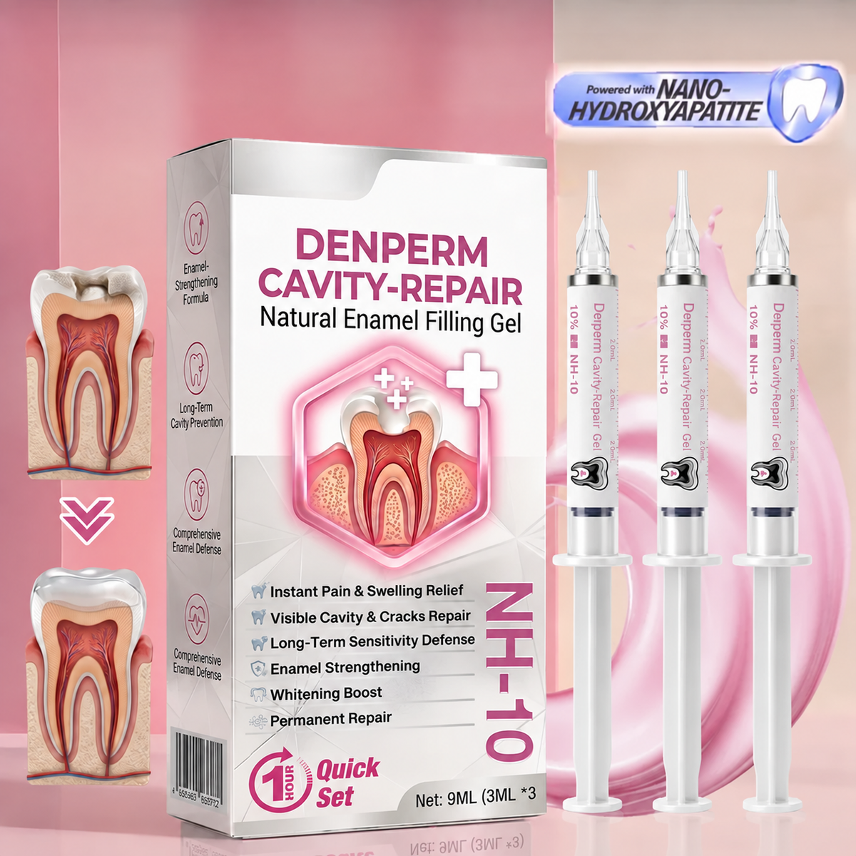 DenPerm Cavity-Repair Natural Enamel Filling Gel