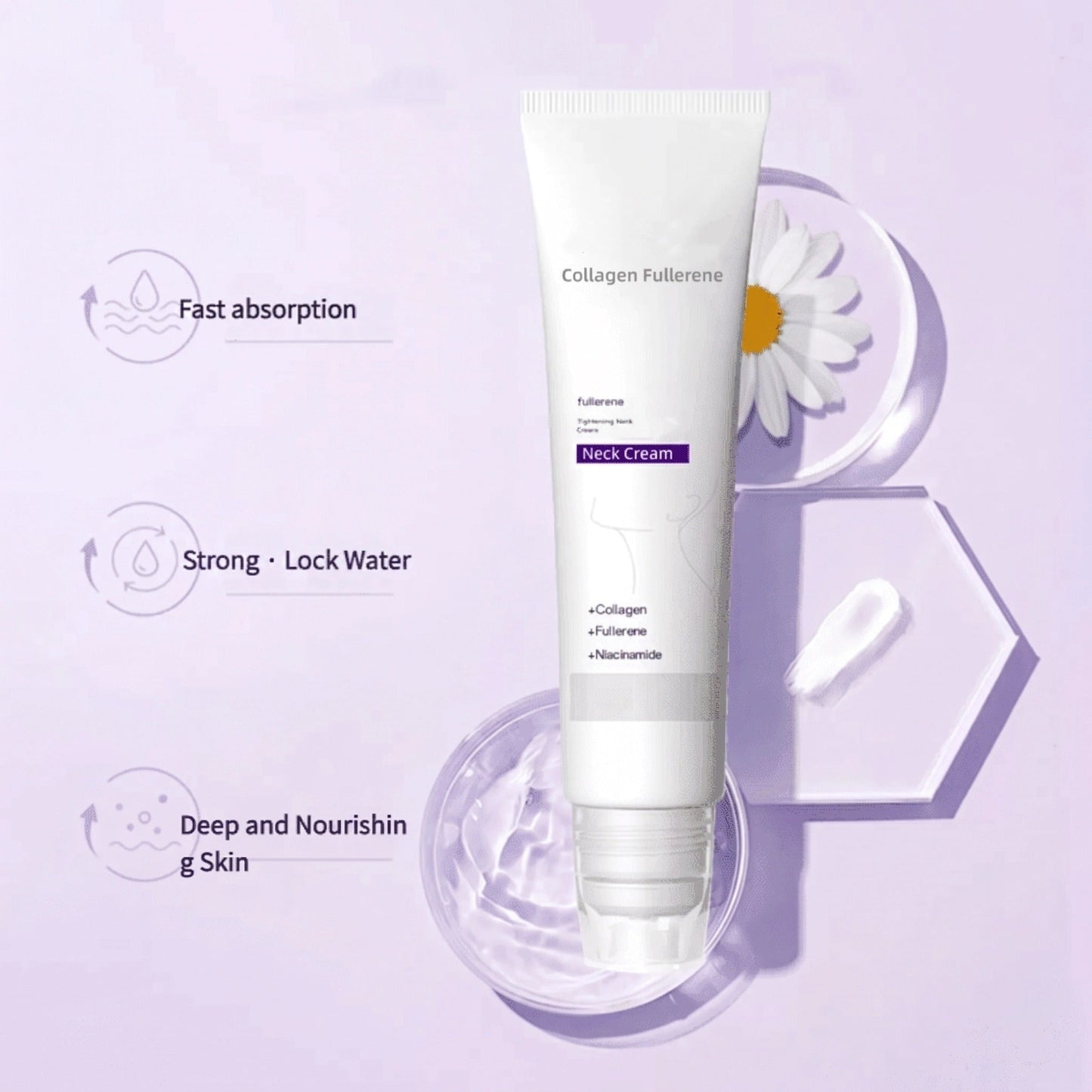 ✨ Roller Massage Cream  — 🧴 Infused with Retinol & Hyaluronic Acid | Firms the Neck, Reduces Wrinkles & Double Chin