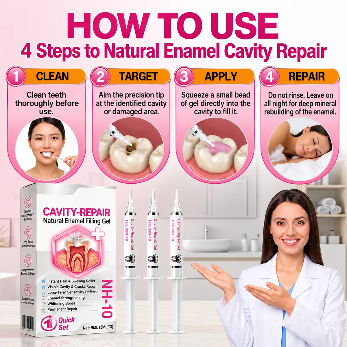 Cavity-Repair Natural Enamel Filling Gel
